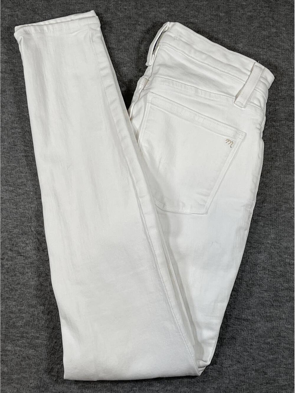 Madewell Women's Pure White 9" High Rise Skinny Jeans - Size 25 ($128)